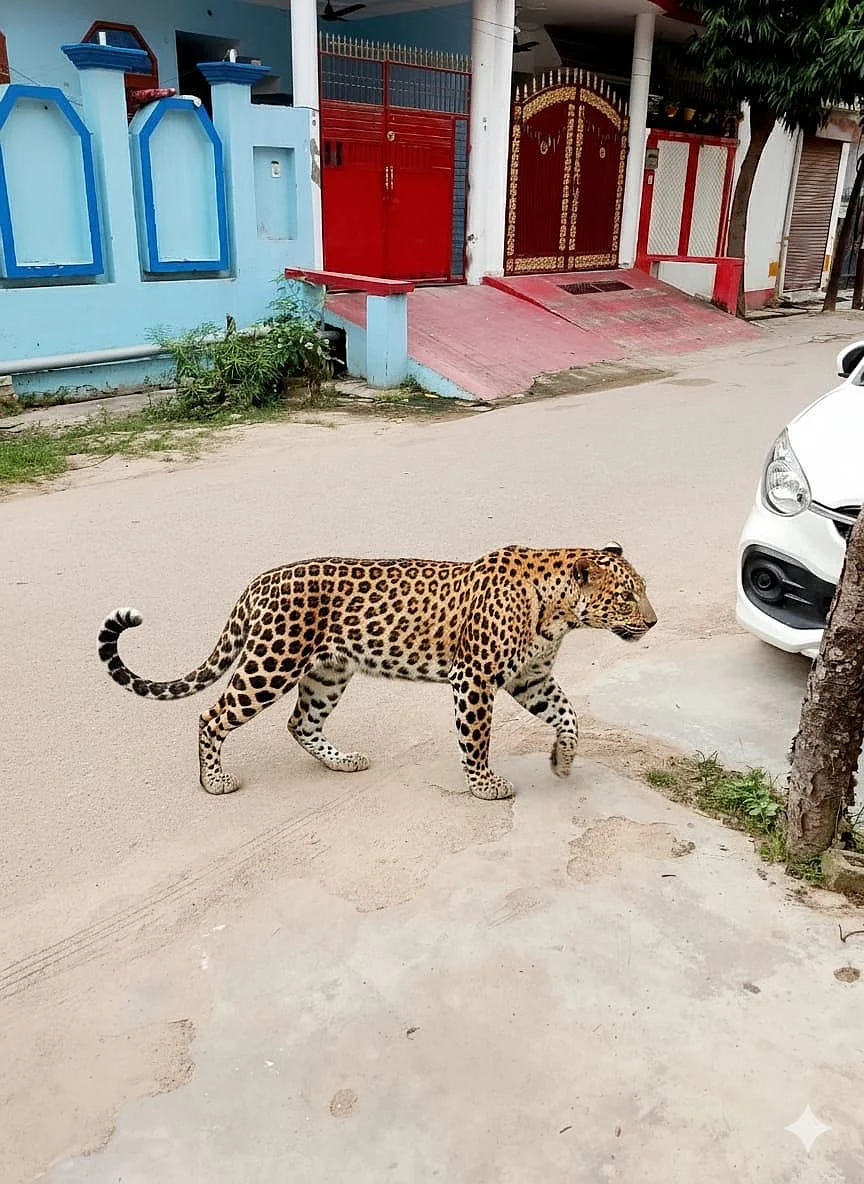 'Kaplan Avı'ndan Sonra, Yapay Zeka Tarafından Oluşturulan Leopar, Hint Şehrini Gergin Tutuyor