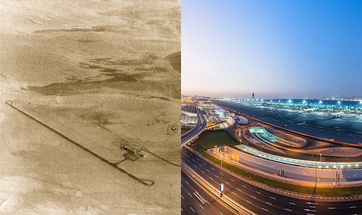Bakın: Dubai'nin Dxb'sinin Kumlu Pistten Dünyanın En İşlek Pistine Nasıl Büyüdüğüne Dair Nadir Fotoğraflar
