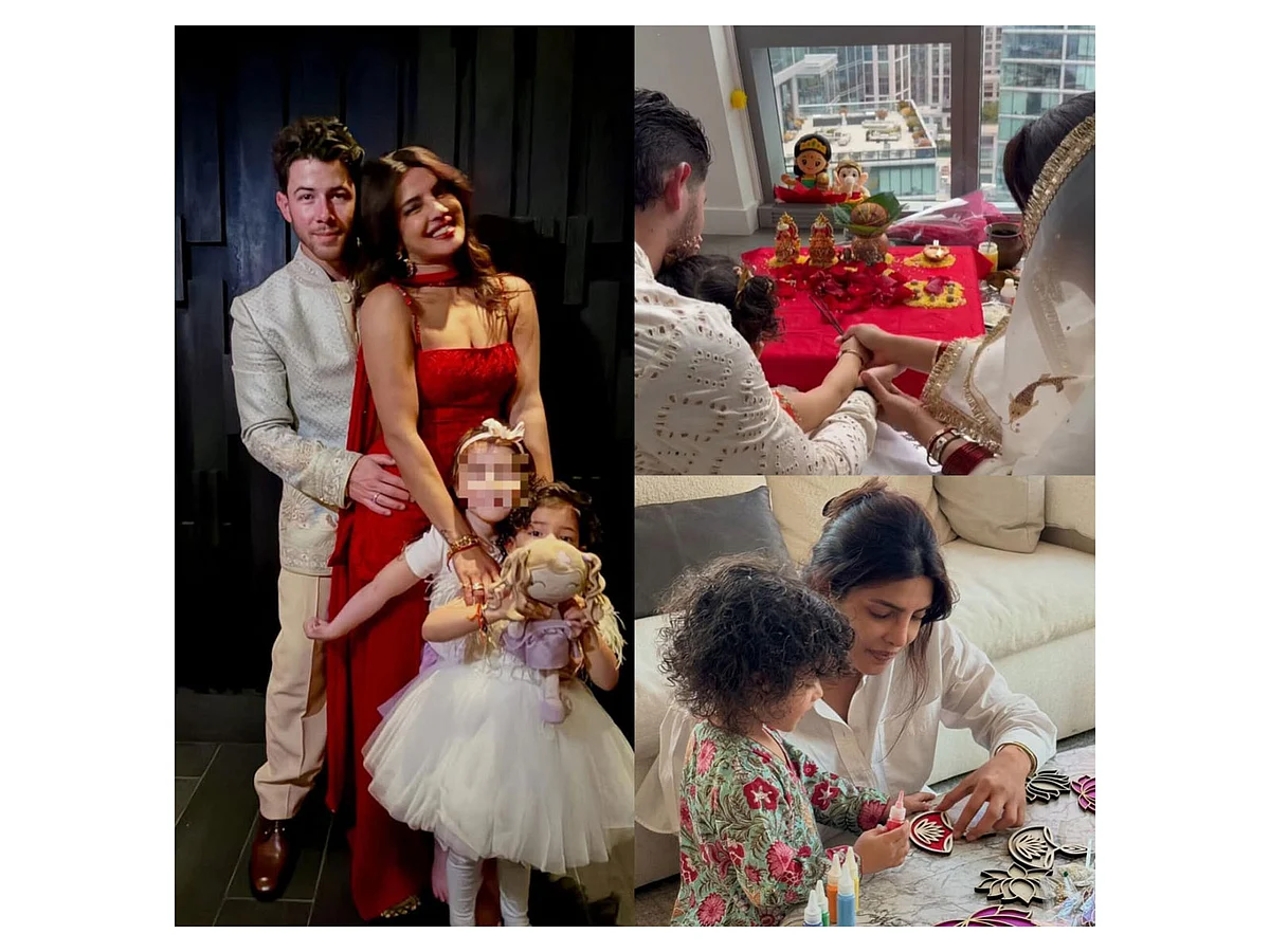 Bakın: Priyanka Chopra, Nick Jonas'ın Kızı Malti ile Samimi Diwali Partisi