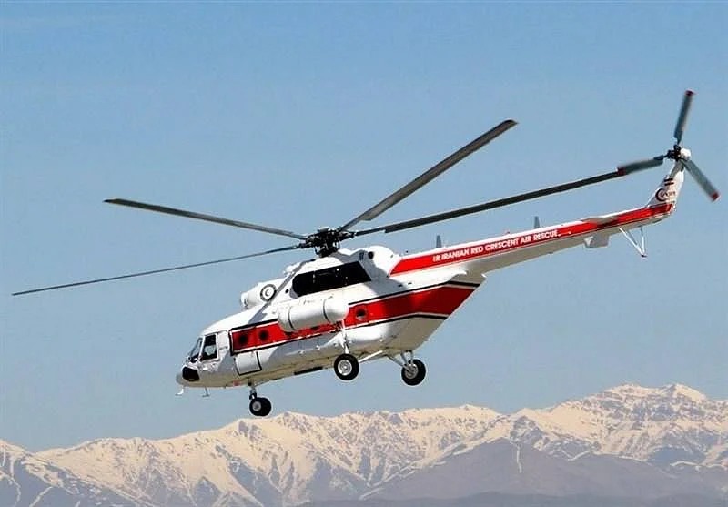 İran'ın Lorestan Dağları'nda Kızılay Helikopterinin Düşmesi Sonucu En Az iki Kişi Hayatını Kaybetti