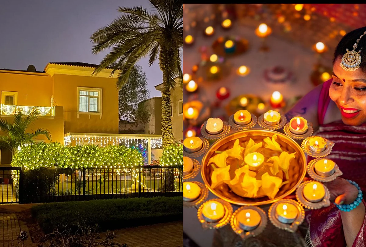 Kraker Yok, sadece ışıklar: Hintli Aileler Diwali'yi Kutlarken Dubai'deki Evler Işıldıyor