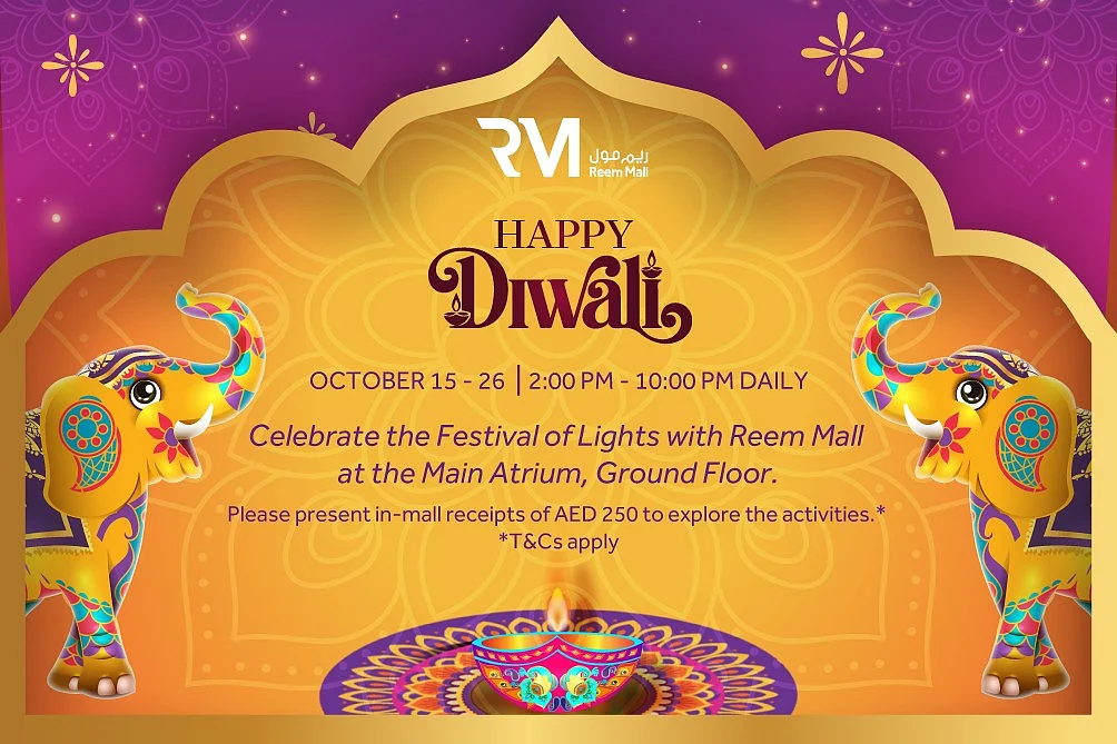 Reem Mall, 10 Günlük Diwali Şenliklerini Etkinlikler ve Canlı Performanslarla Kutluyor