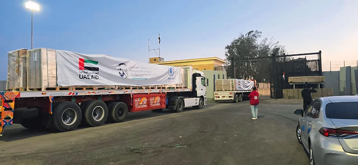 BAE, Gazze Sınırları Açılır Açılmaz 43 Milyon Dh'lik Gıda Yardımı Teslimatlarına Devam Ediyor