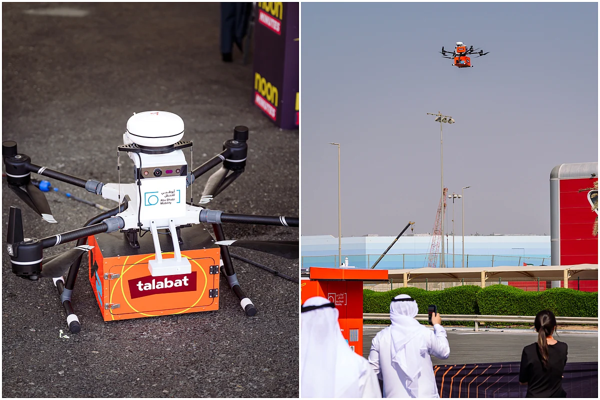 İzleyin: Bu Drone Yakında BAE'de Talabat Yemek Siparişlerinizi Teslim Edecek