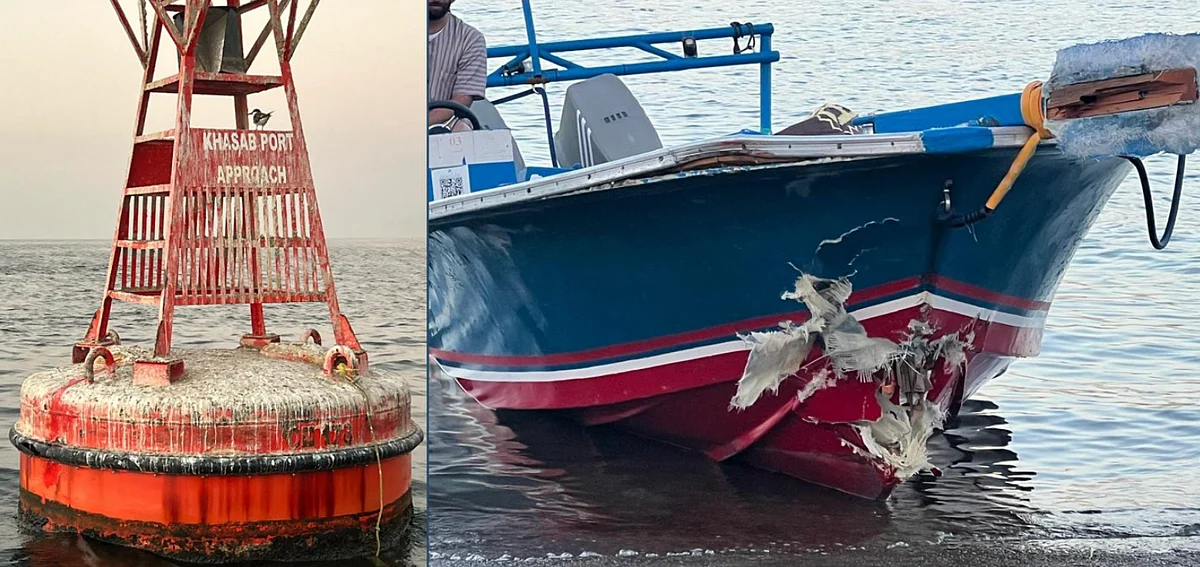 Umman Polisi, Musandam'da Seyrüsefer Şamandırasıyla Tekne Çarpıştıktan Sonra 15 kişiyi Kurtardı