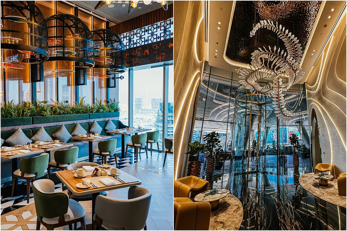 Roket Asansörü Gezintileri, 360 ° Salonlar: Dünyanın En Yüksek Oteli Ciel Dubai Yat Limanı'nın içinde