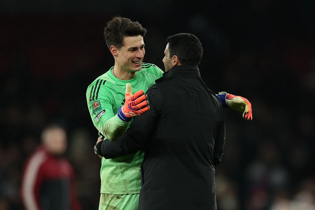Arsenal'in Kepa Arrizabalaga'sı Chelsea'ye Karşı Daha Fazla Lig Kupası Kahramanlığı için İstekli