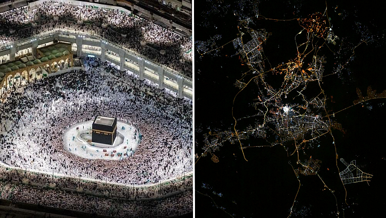 Bakın: Uzaydan Kabe; Astronot Aydınlatılmış Mescid-i Haram'ın Çarpıcı Görüntüsünü Paylaşıyor