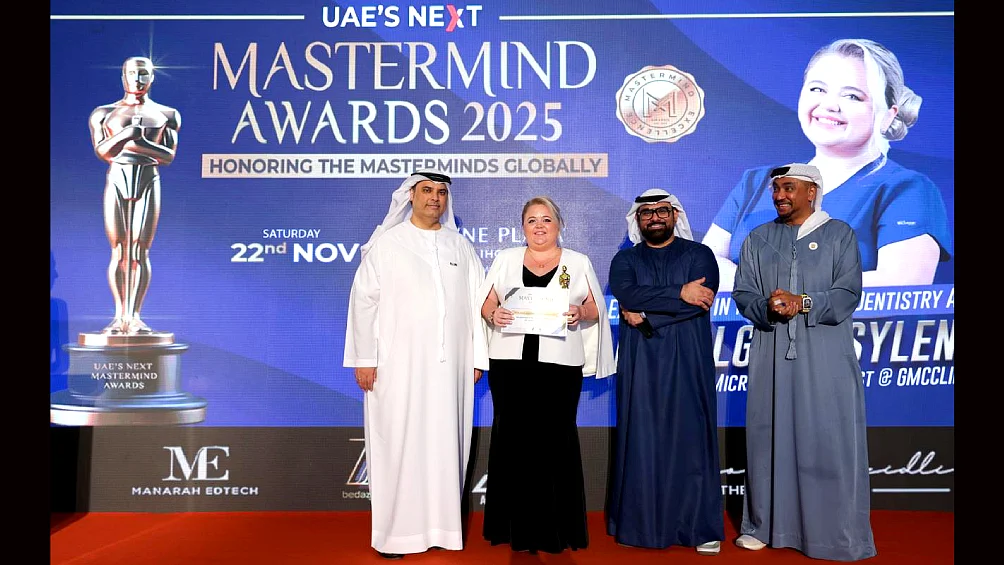 Dr Olga Vasylenko, BAE'nin Next Mastermind Awards 2025'inde ’Mikroskobik Diş Hekimliğinde Mükemmellik Ödülü' ile Onurlandırıldı