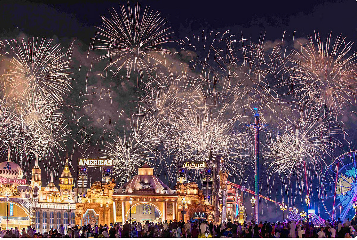 Dubai: Global Village, 7 Havai Fişek, Drone Şovu ile Yeni Yılı 7 Kez Karşılayacak