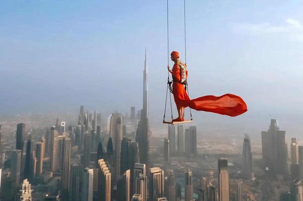 'Fiziksel Olarak Zor': Görünmeyen Manzaralarda Dubai Paraşütçüsü, 1.000Ft Yüksekliğindeki Salıncaktan Viral Gözüpek Atlama