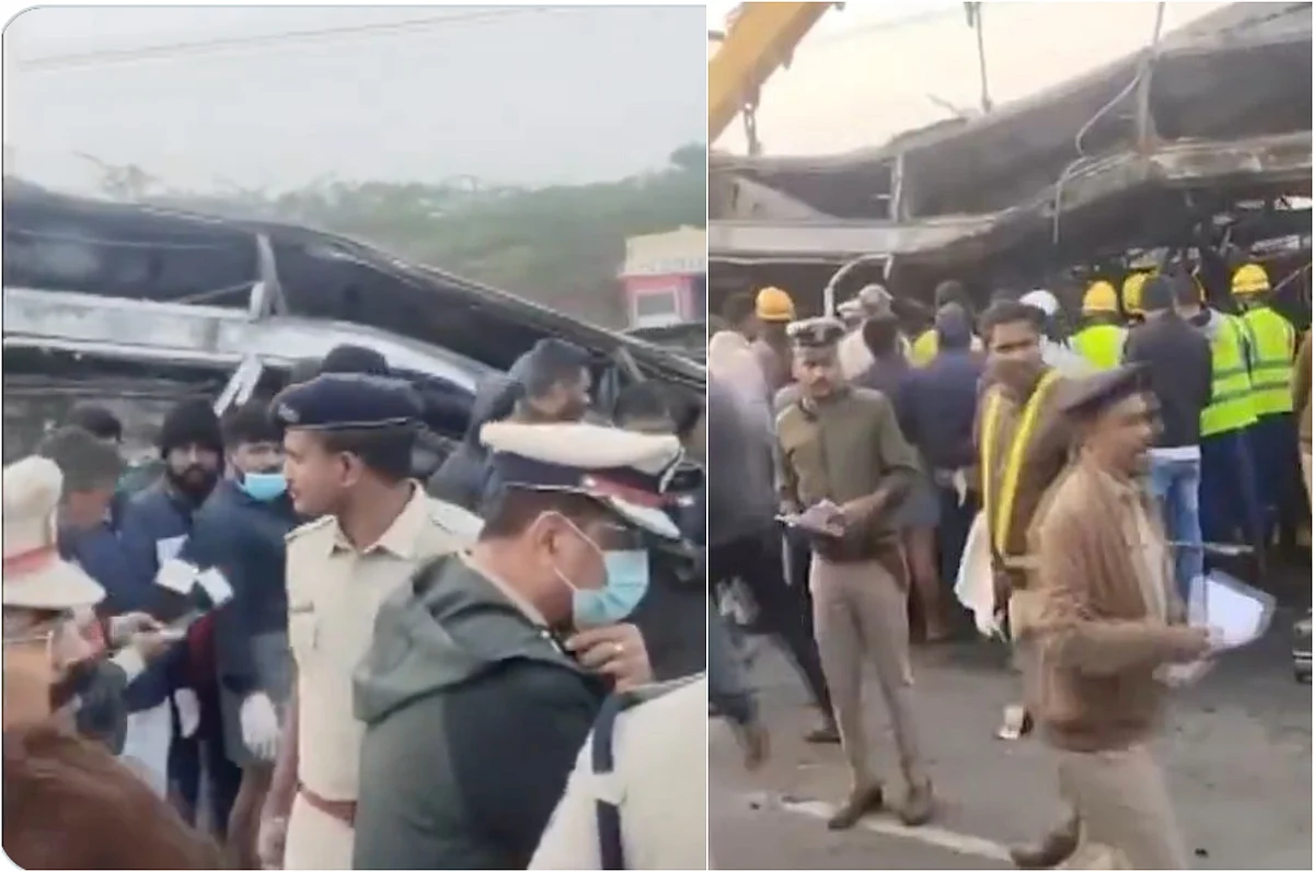 Hindistan: Karnataka'da Otobüs Yakıt Tankeri ile Çarpıştıktan Sonra 10'dan Fazla Kişi Yanarak Öldü