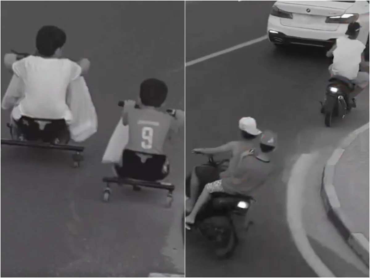 İzleyin: Çocuklar Ajman Yollarında Bisiklete, E-Scooter'a Biniyor; Ebeveynler Kazalara Karşı Uyardı