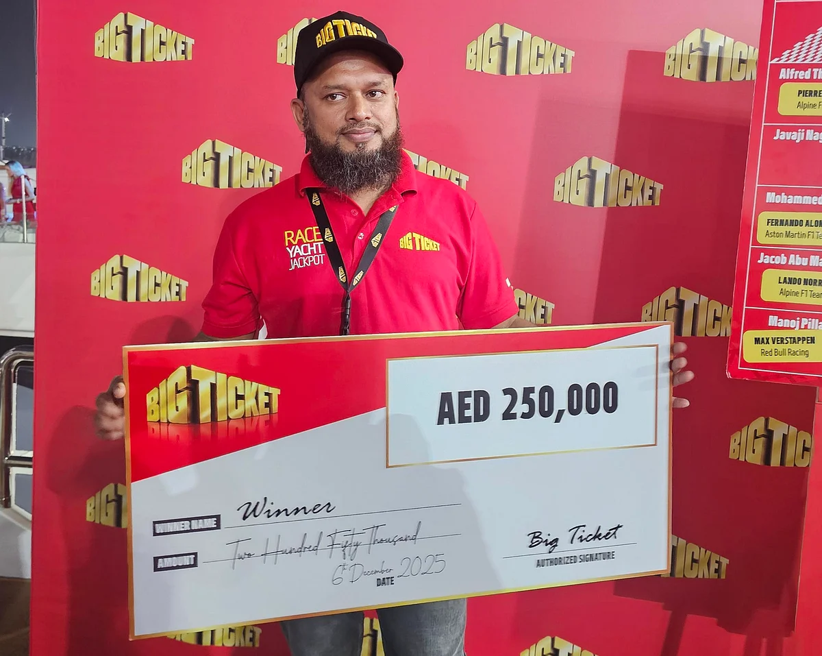 'Kazanacağımı Biliyordum': Bangladeşli Sakini, Büyük Biletli F1 Yat Çekilişi Sırasında 250.000 Dh'yi Kazandı