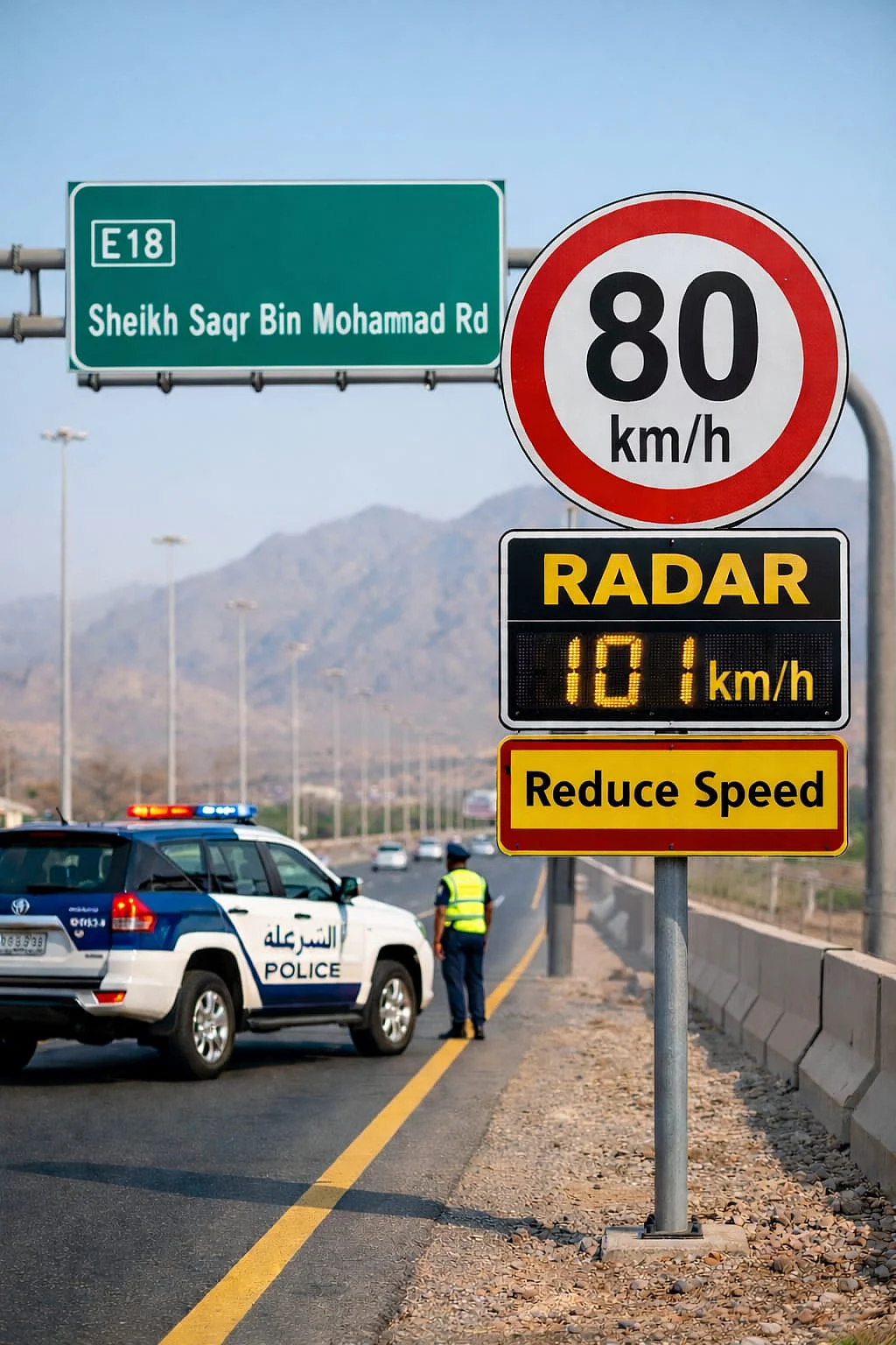 Saatte 80 Km'ye Kadar: Ocak 2026'dan itibaren Key Ras Al Khaimah Yolunda Hız Sınırı Düşürülecek